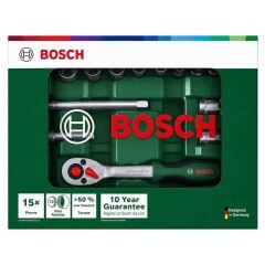 Bosch 1/4'' Cırcır Lokma Seti 15 Parça