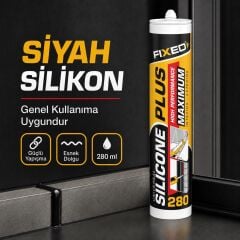 Sgs Fıxed F-280  Genel Amaçlı Siyah Silikon (280 Gr)