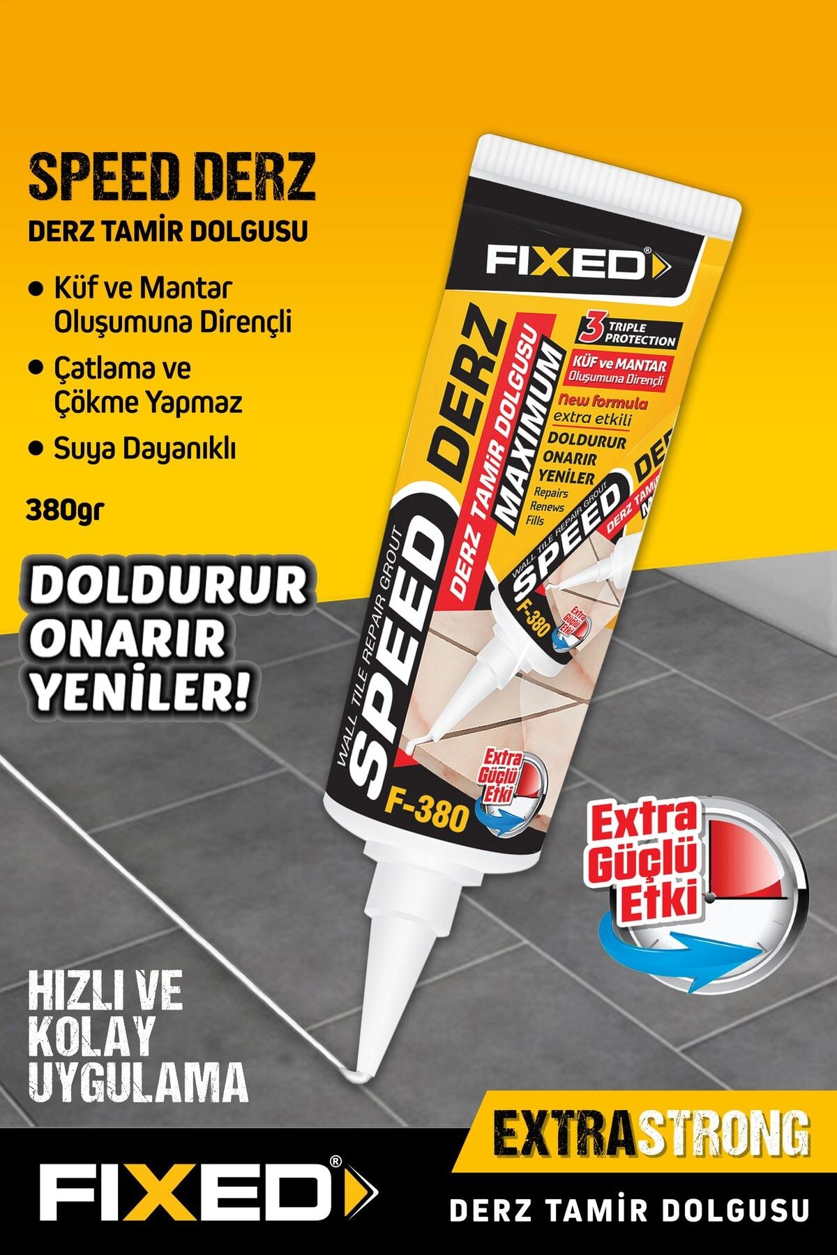 SGS F-380 FAYANS MERMER SERAMİK DERZ TAMİR DOLGUSU 380 GR BEYAZ