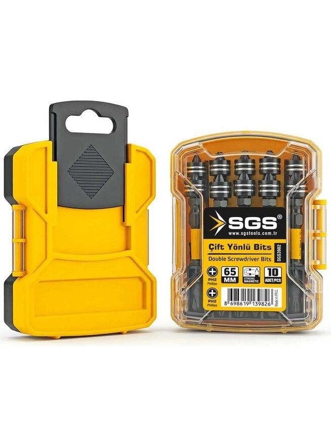 SGS3982 Ph2 65MM Manyetik Çift Yönlü Bits Uç Black-Pro Series SGS3982 (10 Adet)