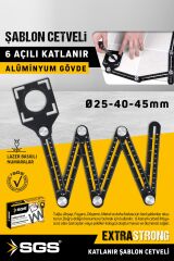 SGS970 Alüminyum Alaşım Delik Şablon Cetveli Fayans Granit Ölçme Cetveli