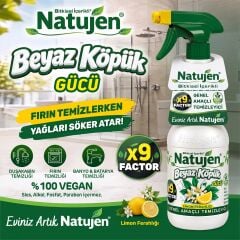 Natujen Genel Amaçlı Temizleyici Beyaz Köpük Gücü Limon Ferahlığı X9 Factor 2x1000 ml. 2'li Set