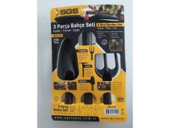 SGS3120 3 Parça Bahçe Seti - Kürek Tırmık ve Çapa Set Plastik Bakım Seti