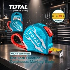 Total Şerit Metre 5m X 25mm Kalın Kırılmaz Yüksek Kalite Şerit Metre Tmt126252me