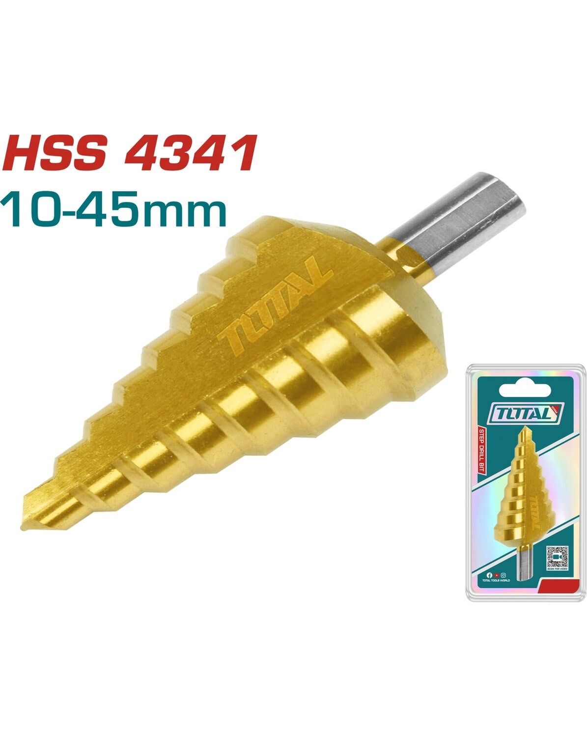 TOTAL TAC75104501 - Total Kademeli Matkap Ucu 10-45