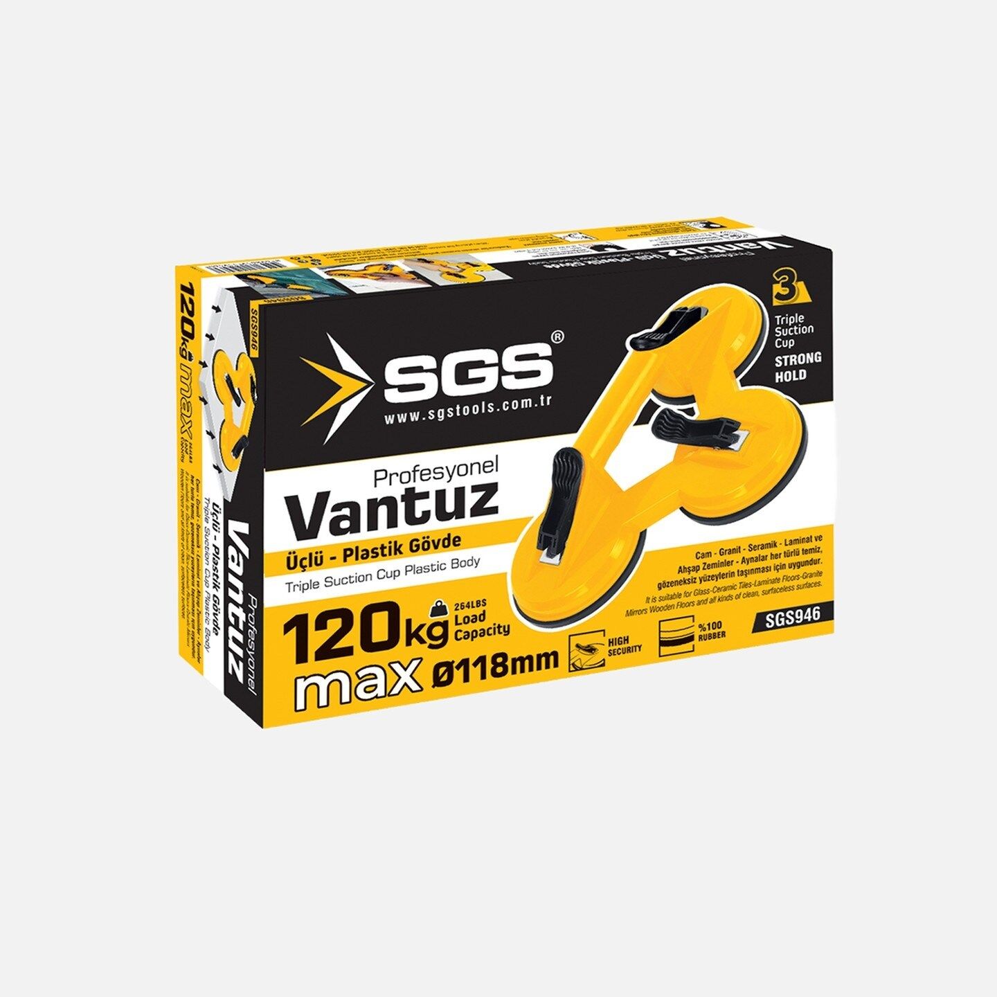 SGS946 3'lü Plastik Vantuz (2'li Paket)
