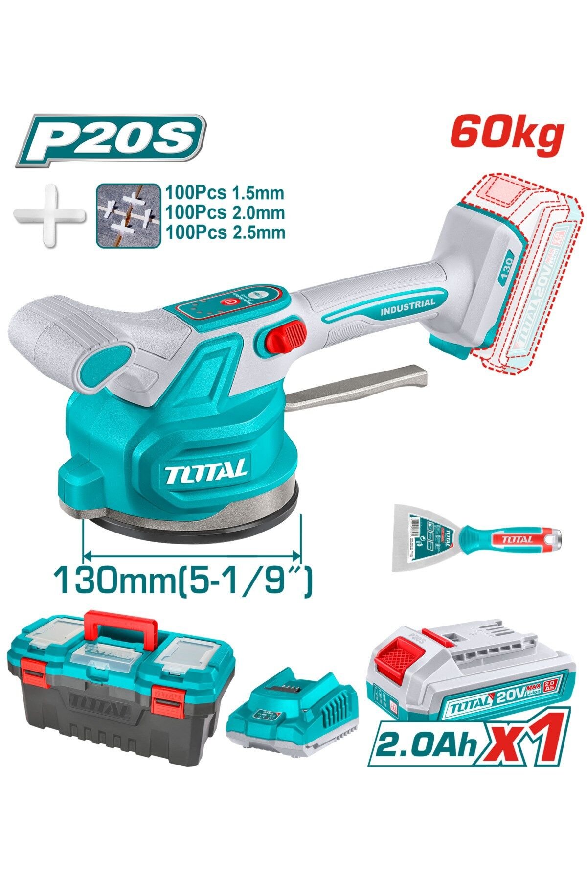 Total Li-ion Akülü Titreşimli Seramik Döşeme TTVLI20015E