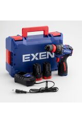 Exen EN 162 DS Kömürsüz Darbeli Akülü Matkap 16V 2Ah Li-ion Hızlı Şarj Led Işıklı Taşıma Çantalı