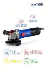 EXEN EPA 1015 - 115mm 1000W Elektrikli Avuç Taşlama Profesyonel Spiral