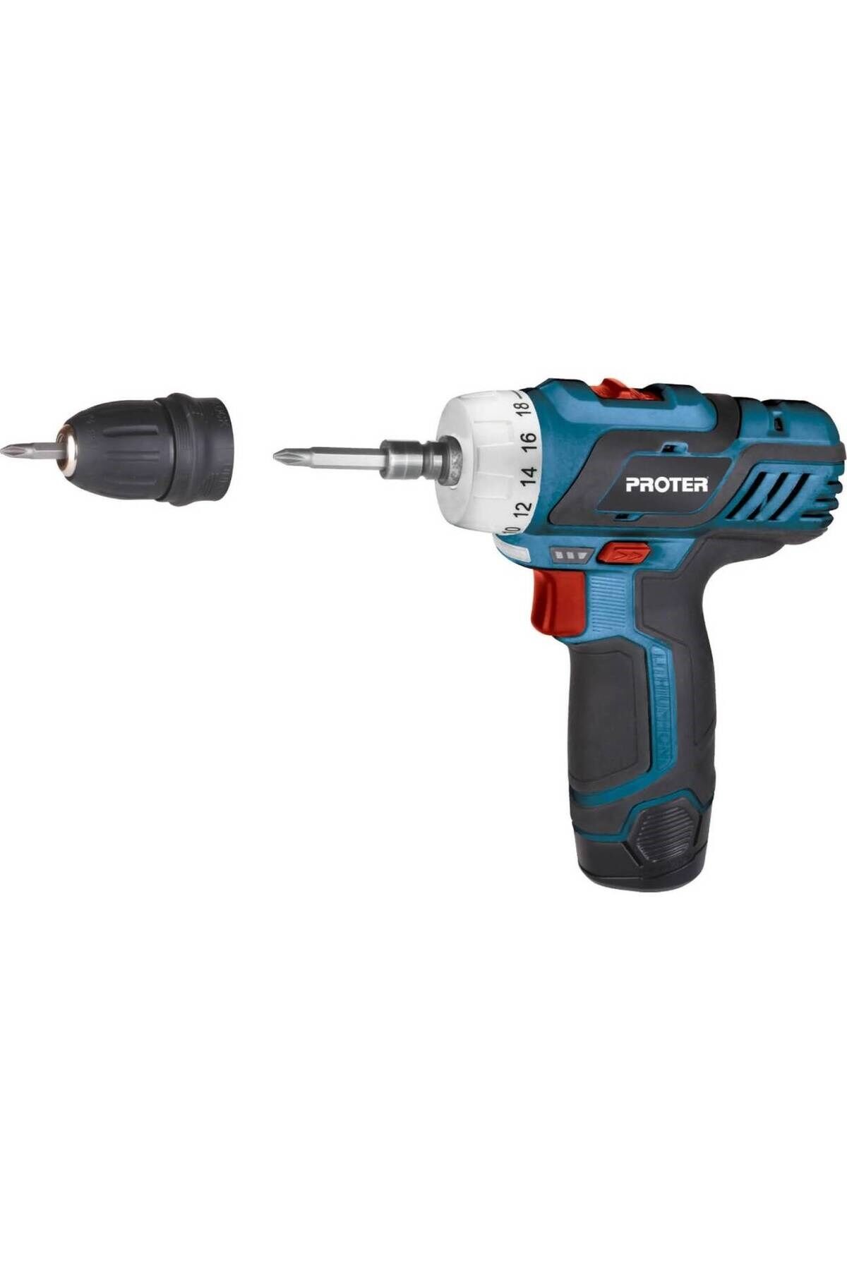 Proter Darbesiz Şarjlı Vidalama Pst 222 Plus 12 Volt 2.0 - 2.4 Ah 2 Yıl Tek akü Li-Ion Akülü Vidalam