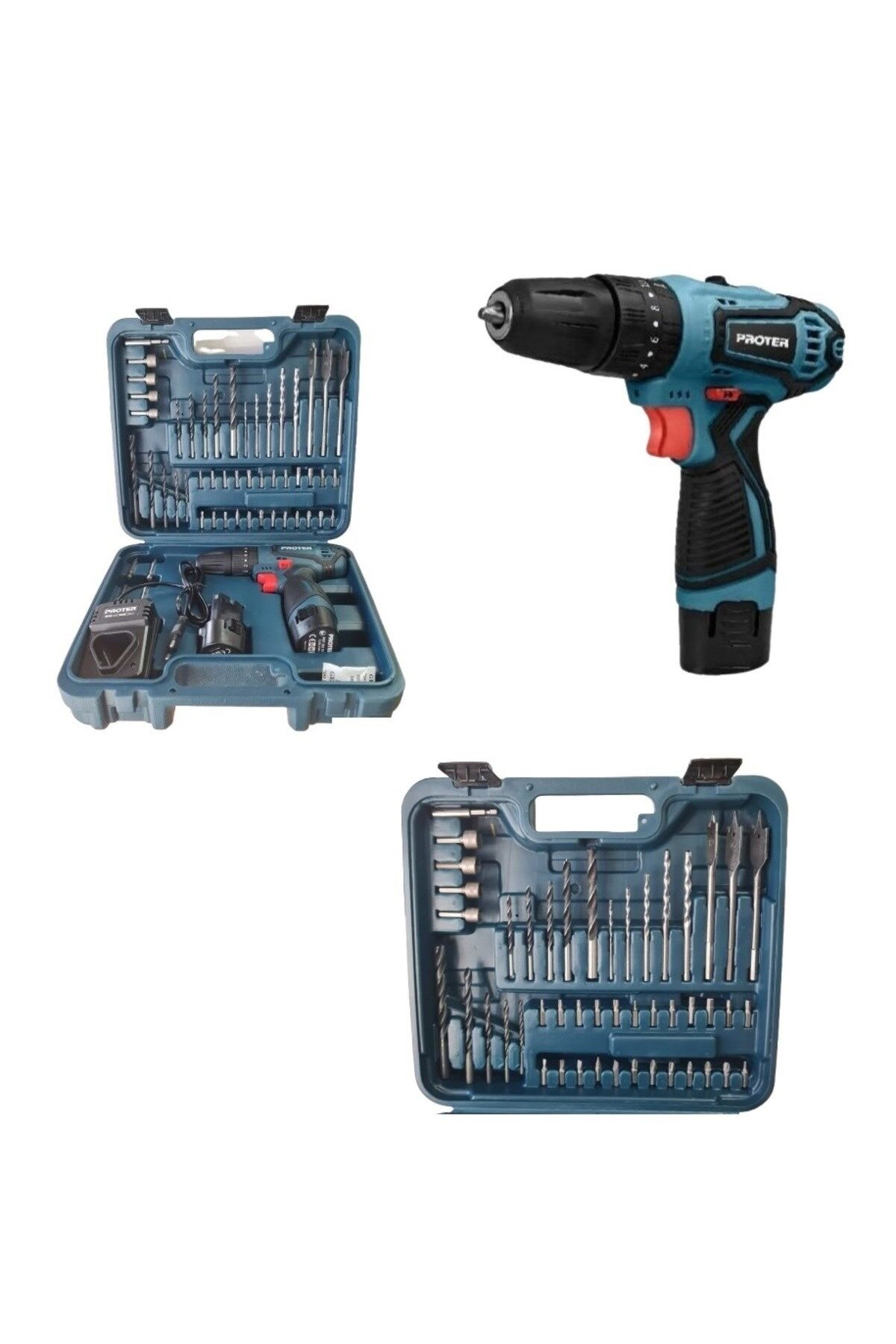 Proter PST 352 KİT ŞARJLI DARBELİ MATKAP SETİ 52 PARÇA