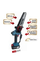 Proter PST 120 ST Şarjlı Kömürsüz Akülü Dal Budama Testeresi 20V 4.0Ah 2 Batarya