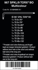 Wera 967 SPKL/9 Tork BO SB Renkli Alyan Set 05024335001
