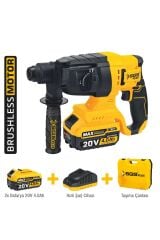SGS 5520 - 20 Volt 4 Amper Çift Akü SDS Plus Akülü Darbeli Kırıcı Delici Seti 1.8 Joules