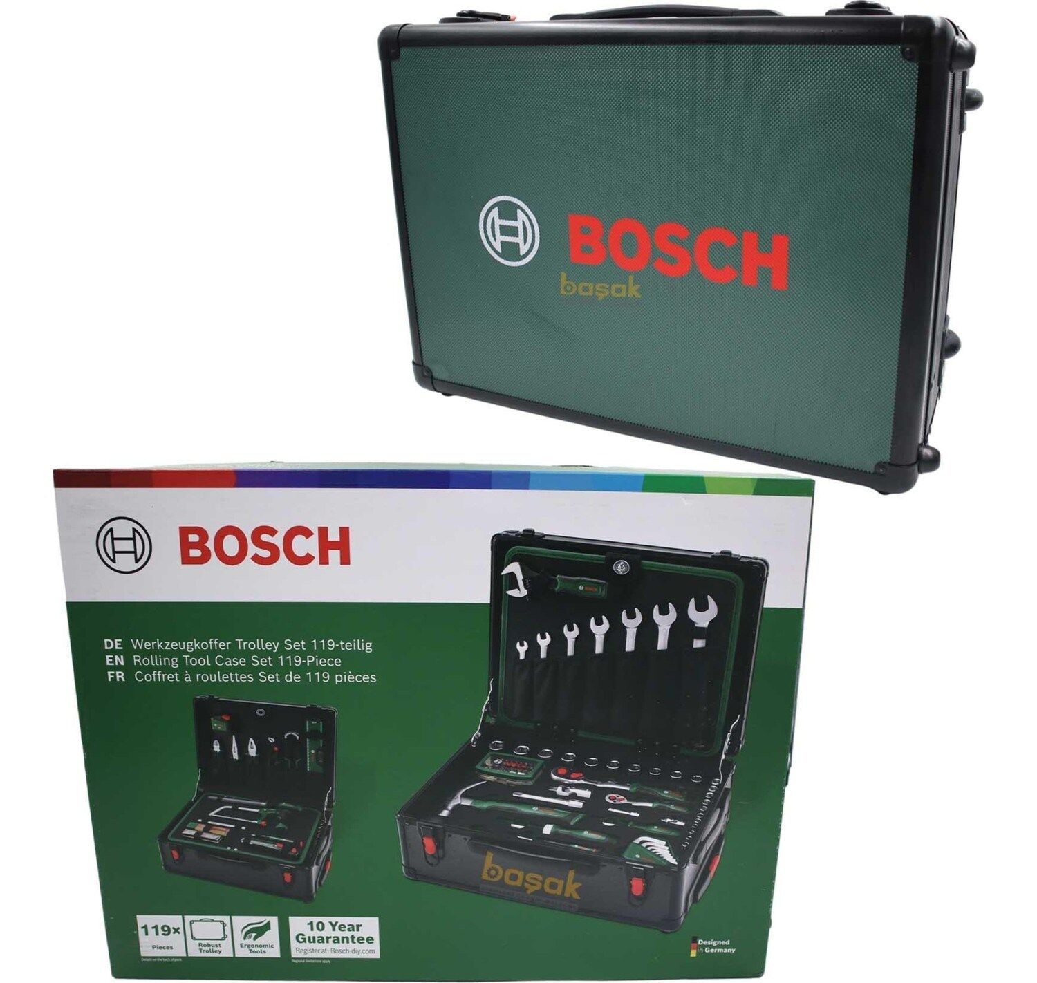 Bosch 119 Parça Hepsi Bir Arada El Aleti Seti – Tekerlekli Valiz Dolu Alet Çantası 1600A02ZB4