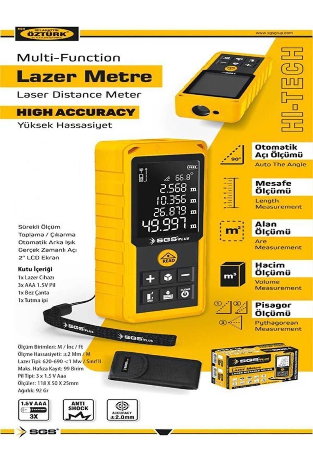SGS5425 LazerMetre (60 metre uzunluklu lazer metre)