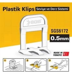SGS6172 0,5 mm Derz Seviye Tespit Klipsi (PK/100 Adet)