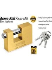 SGS1361 Sarı Kaplama Kayar Milli Asma Kilit 80Mm (1 Adet)