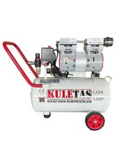 Kuletaş 1 Hp 8 Bar 24  LT Süper Sessiz Yağsız Hava Kompresörü