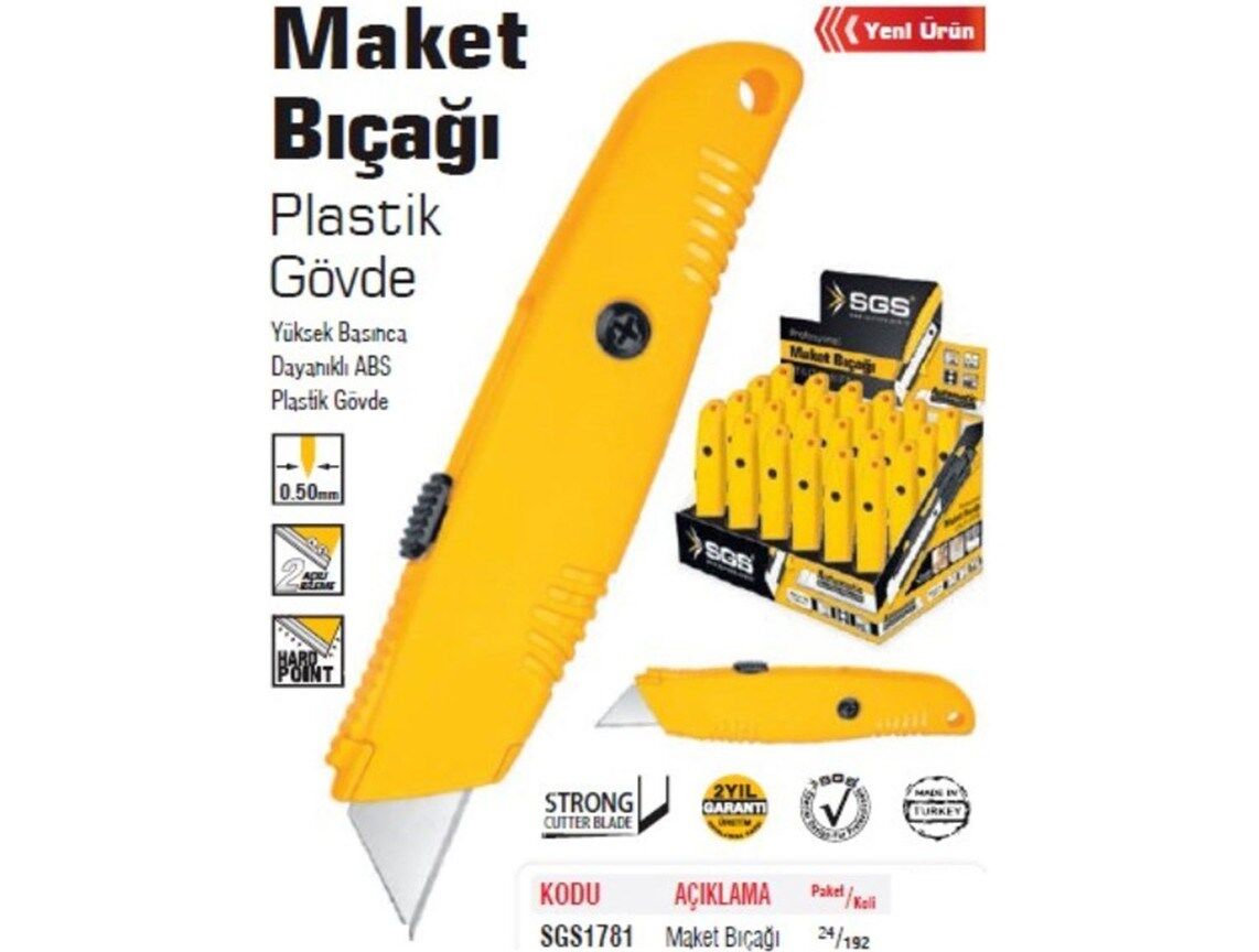 SGS1781  Plastik Gövde Maket Bıçağı