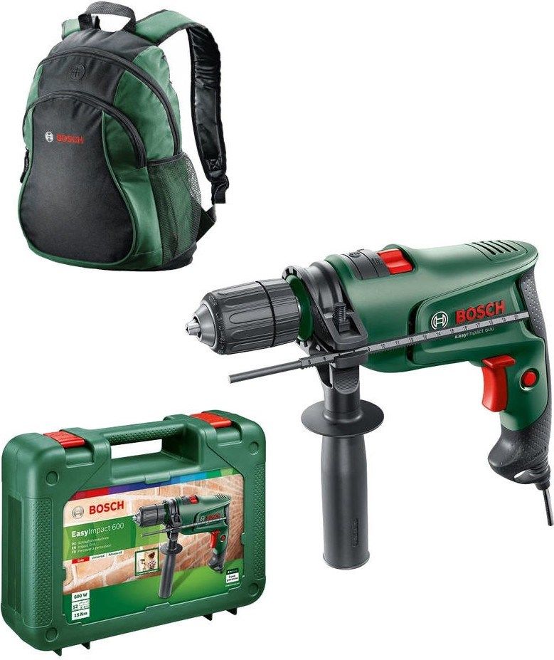 Bosch Easyımpact 600 13MM 600 Watt Darbeli Matkap + Sırt Çantası